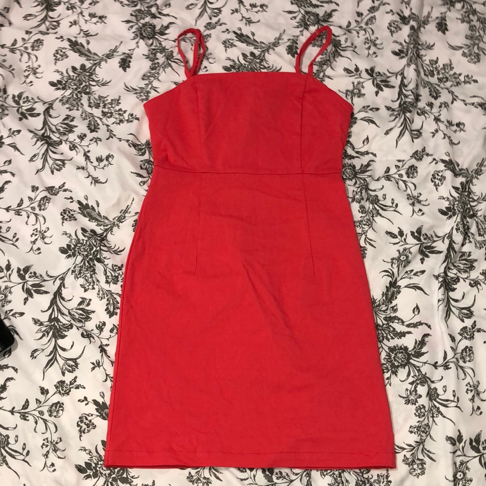 NWOT Bright Red Body Con Dress